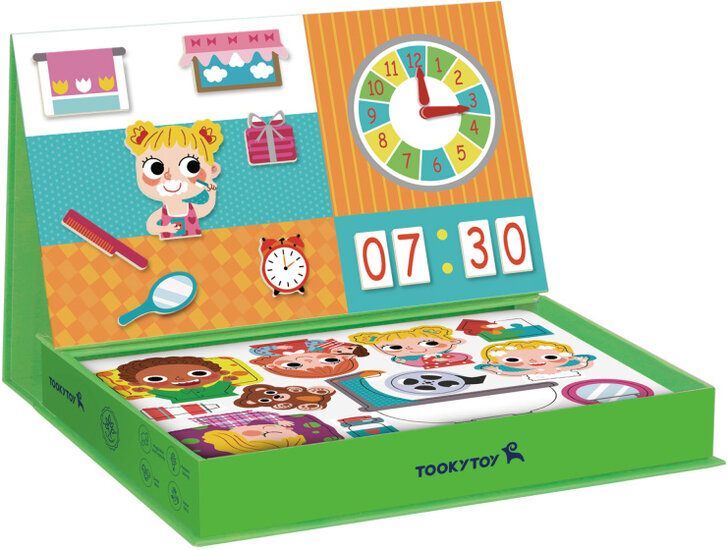 Tooky Toy A Wonderful Day Educatief Houten Magneetbord 108-Delig multicolor multicolor