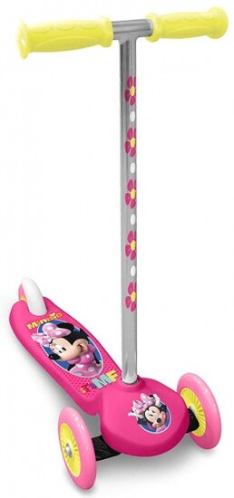 Disney Minnie Mouse 3-Wiel Kinderstep Voetrem Meisjes Roze/Zilver