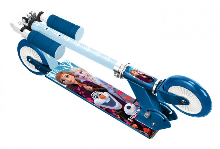 Disney Frozen Ii 2-Wiel Kinderstep Opvouwbaar Voetrem Blauw