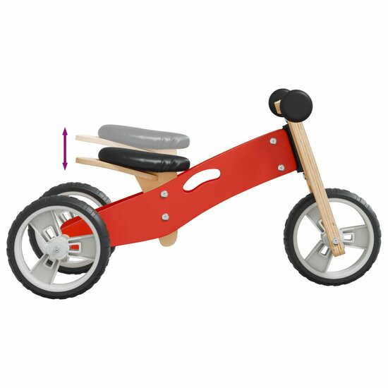 Loopfiets voor kinderen 2-in-1 rood