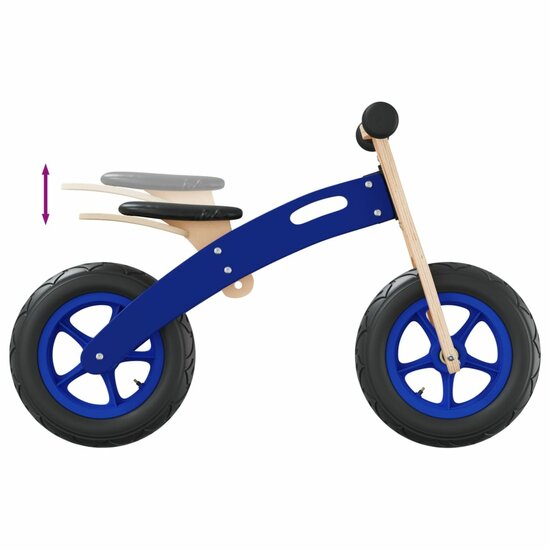 Loopfiets voor kinderen met luchtbanden blauw