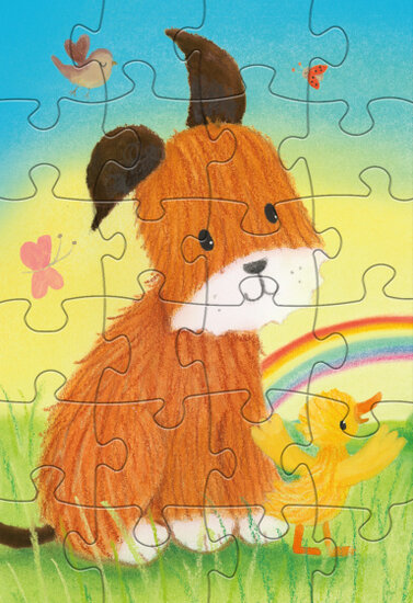 Rebo Productions Hond &amp; Eendje Legpuzzel Junior 24/24 Stukjes