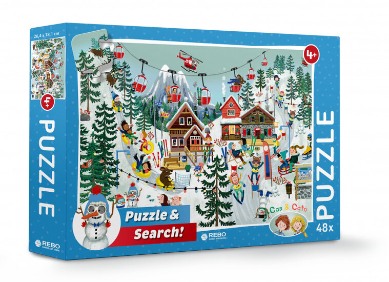 Rebo Productions Legpuzzel Cas &amp; Cato Winter Junior 48 Stukjes