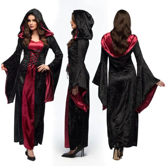 Boland Vampire Mistress Kostuum Dames Maat 40/42 zwart/rood zwart/rood