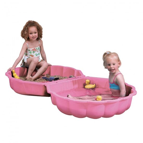 Paradiso Toys Zandbak Met Deksel Schelp 87 X 78 X 18 Cm roze roze