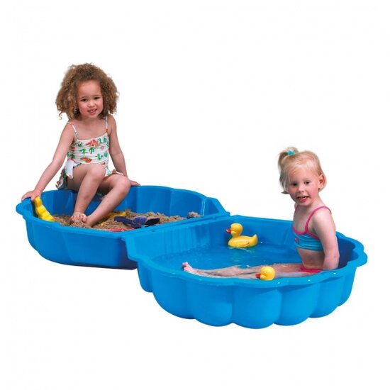 Paradiso Toys Zandbak Met Deksel Schelp 87 X 78 X 18 Cm blauw blauw