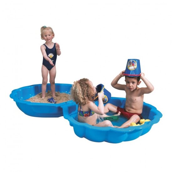 Paradiso Toys Zandbak Met Deksel Schelp 102 X 88 X 20 Cm Blauw