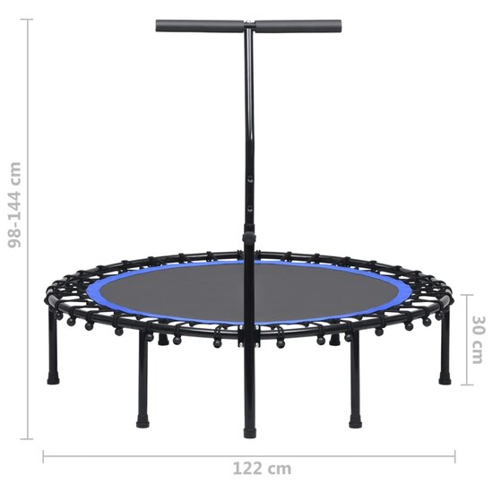 Fitnesstrampoline met handgreep 122 cm