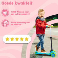 Amigo Twister Opvouwbare 3-Wiel Kinderstep Met Voetrem Roze lichtroze/roze lichtroze/roze