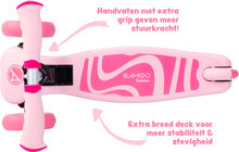 Amigo Twister Opvouwbare 3-Wiel Kinderstep Met Voetrem Roze lichtroze/roze lichtroze/roze