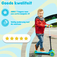 Amigo Twister Opvouwbare 3-Wiel Kinderstep Met Voetrem blauw/lime blauw/lime