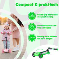 Amigo Twister Opvouwbare 3-Wiel Kinderstep Met Voetrem groen/zwart groen/zwart