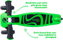 Amigo Twister Opvouwbare 3-Wiel Kinderstep Met Voetrem groen/zwart groen/zwart