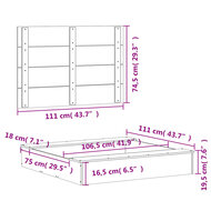 Zandbak met deksel 111x111x19,5 cm massief douglashout