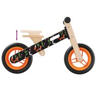 Loopfiets voor kinderen oranje met print