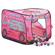 Kinderspeeltent met 250 ballen 70x112x70 cm roze