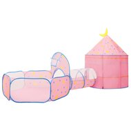 Kinderspeeltent met 250 ballen 301x120x128 cm roze