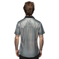 Boland Disco Diamond Shirt Heren Maat L zilver zilver