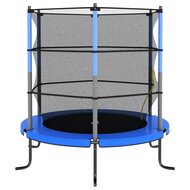 Trampoline met veiligheidsnet rond 140x160 cm blauw