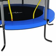 Trampoline met veiligheidsnet rond 140x160 cm blauw